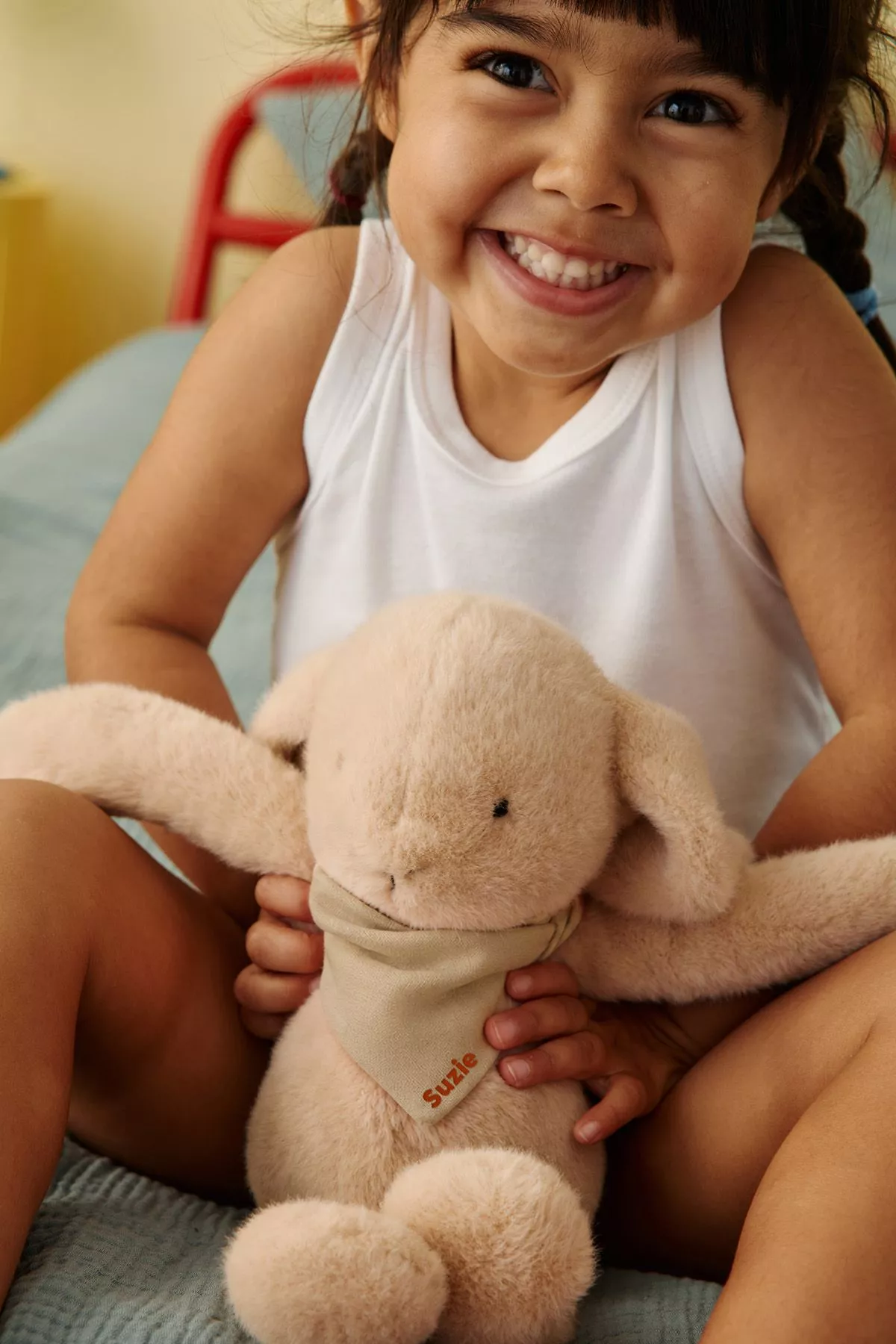 Peluche de apego de conejito para bebé, personalizable, regalo de nacimiento, hecha en Francia