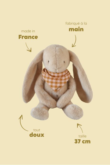 doudou lapin bébé personnalisable cadeau naissance made in france