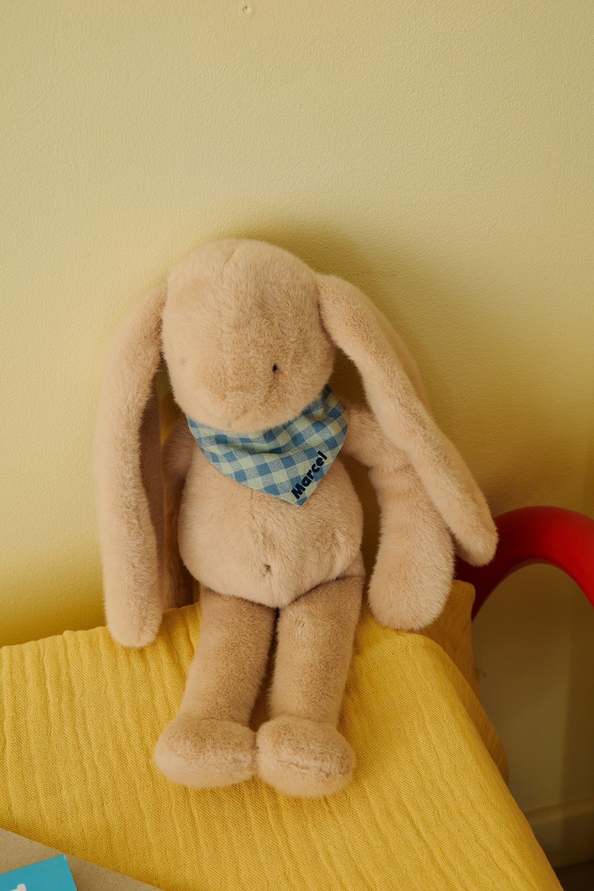 Peluche de apego de conejito para bebé, personalizable, regalo de nacimiento, hecha en Francia