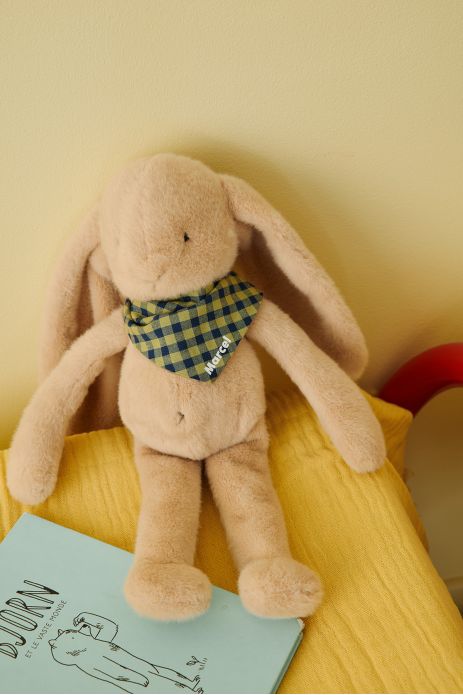 Peluche de apego de conejito para bebé, personalizable, regalo de nacimiento, hecha en Francia