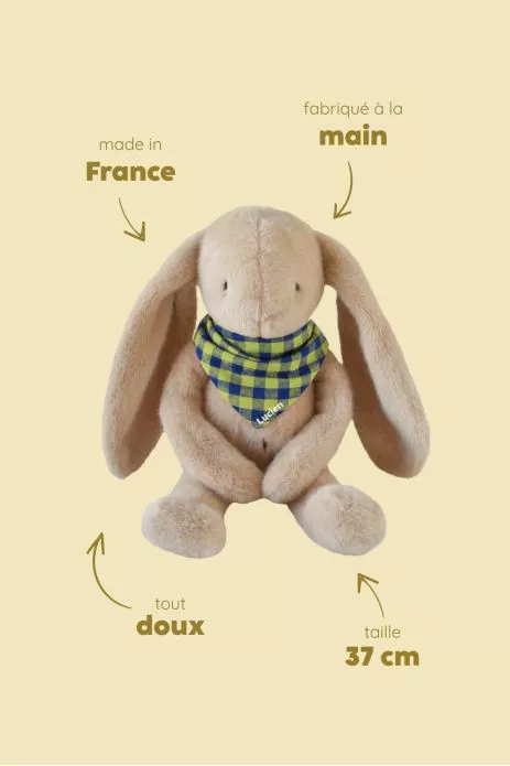 doudou lapin bébé personnalisable cadeau naissance made in france