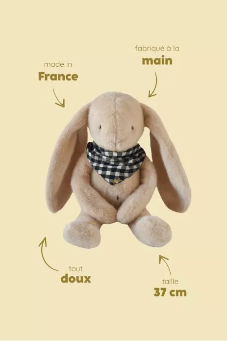 doudou lapin bébé personnalisable cadeau naissance made in france