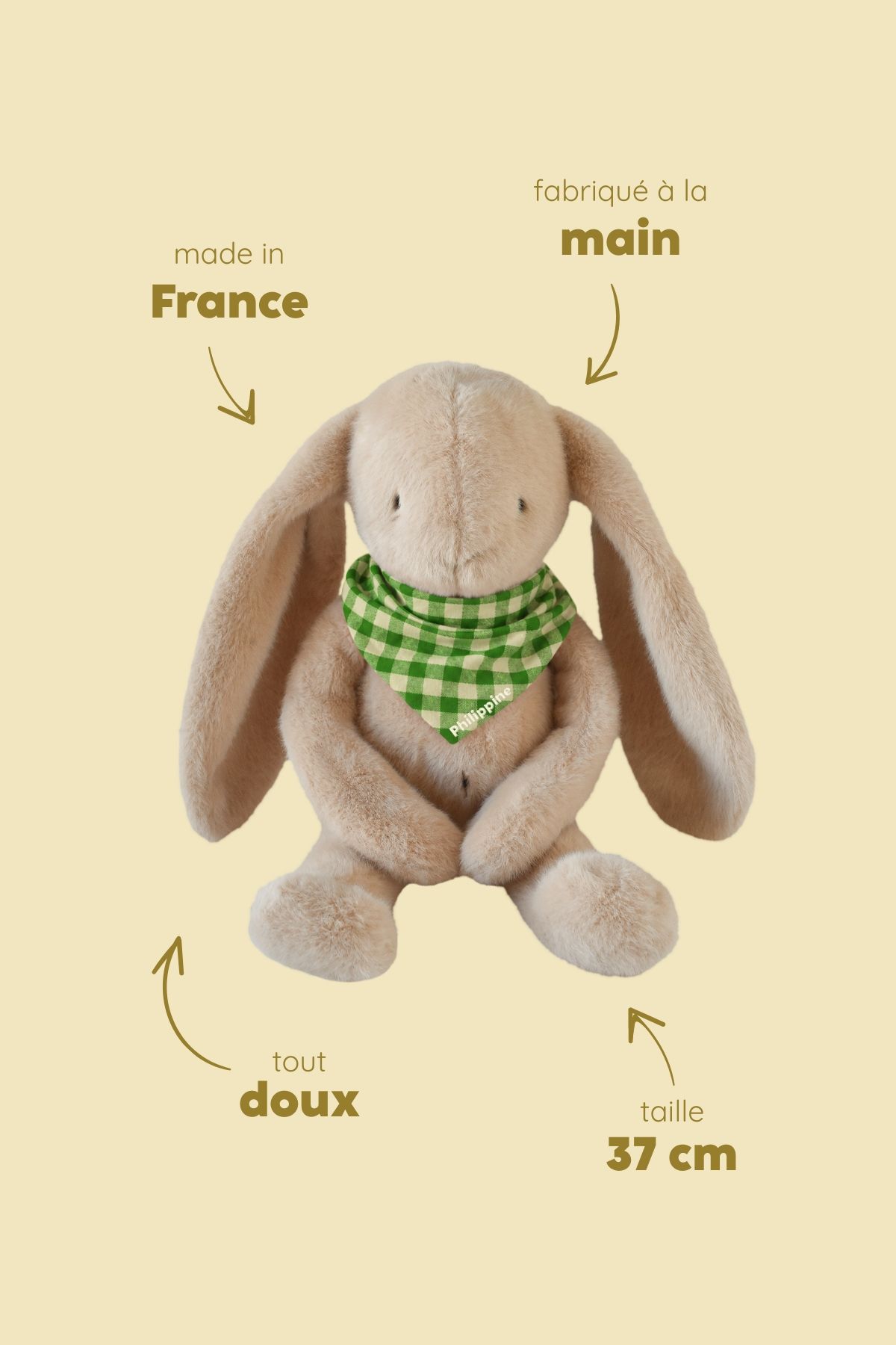 doudou lapin bébé personnalisable cadeau naissance made in france
