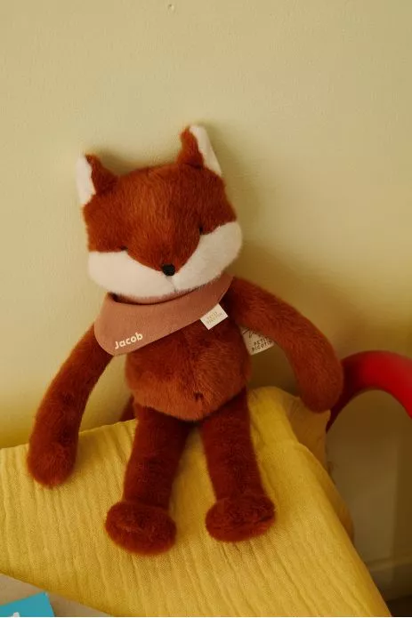 doudou renard bébé personnalisable cadeau naissance made in france