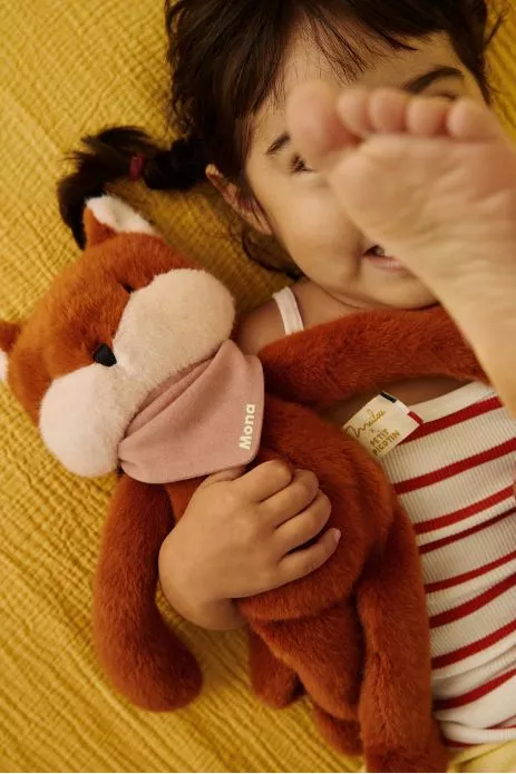 doudou renard bébé personnalisable cadeau naissance made in france