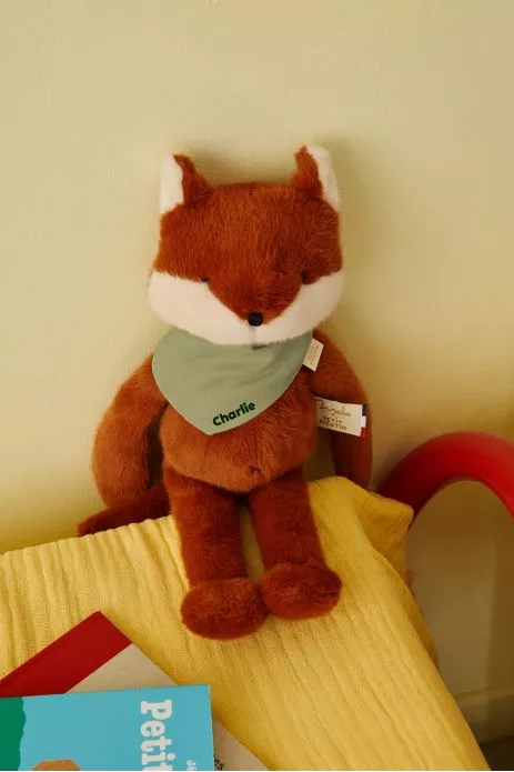doudou renard bébé personnalisable cadeau naissance made in france