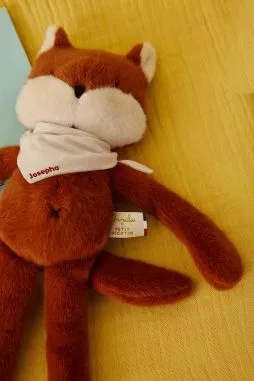 doudou renard bébé personnalisable cadeau naissance made in france