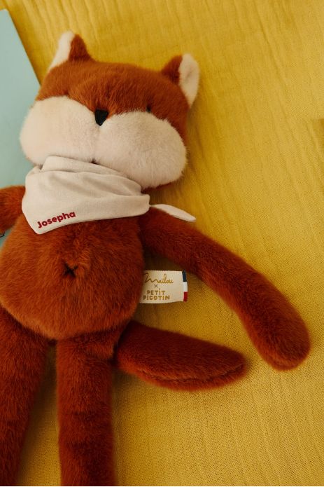 doudou renard bébé personnalisable cadeau naissance made in france