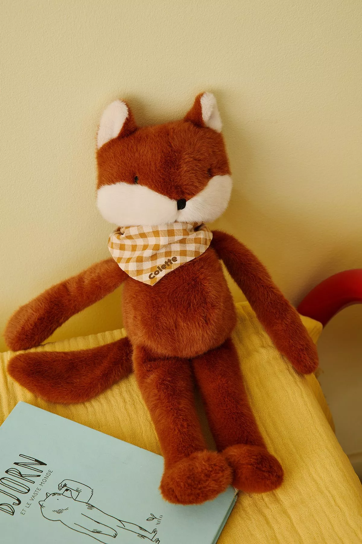 Peluche de apego de zorro personalizable para bebé, regalo de nacimiento hecho en Francia