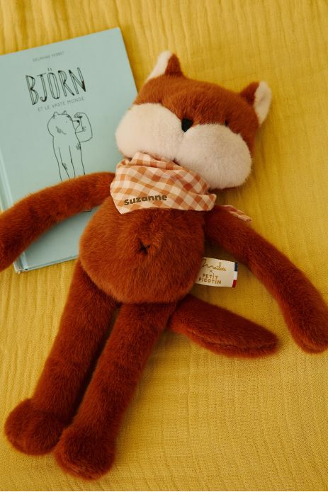 doudou renard bébé personnalisable cadeau naissance made in france