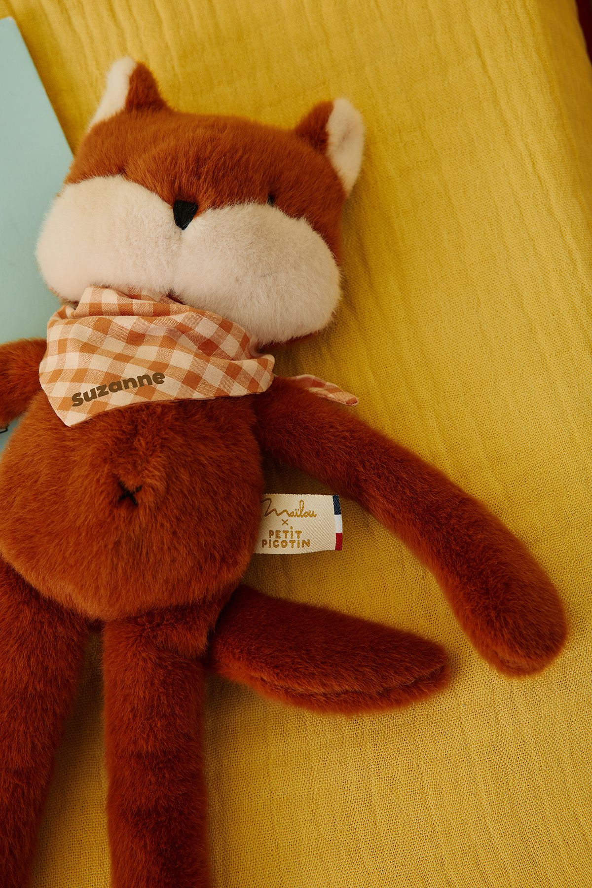 doudou renard bébé personnalisable cadeau naissance made in france