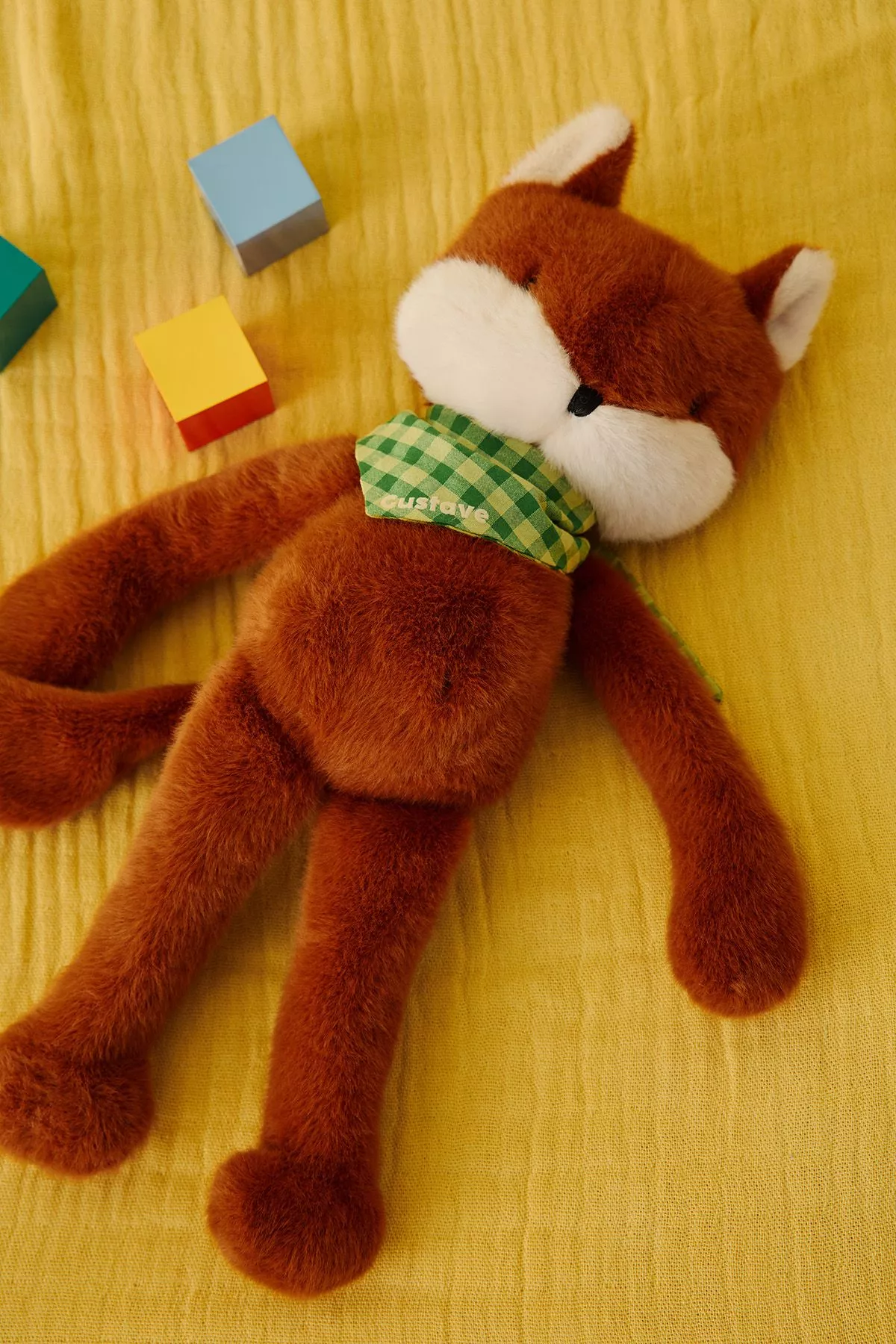 Peluche de apego de zorro personalizable para bebé, regalo de nacimiento hecho en Francia