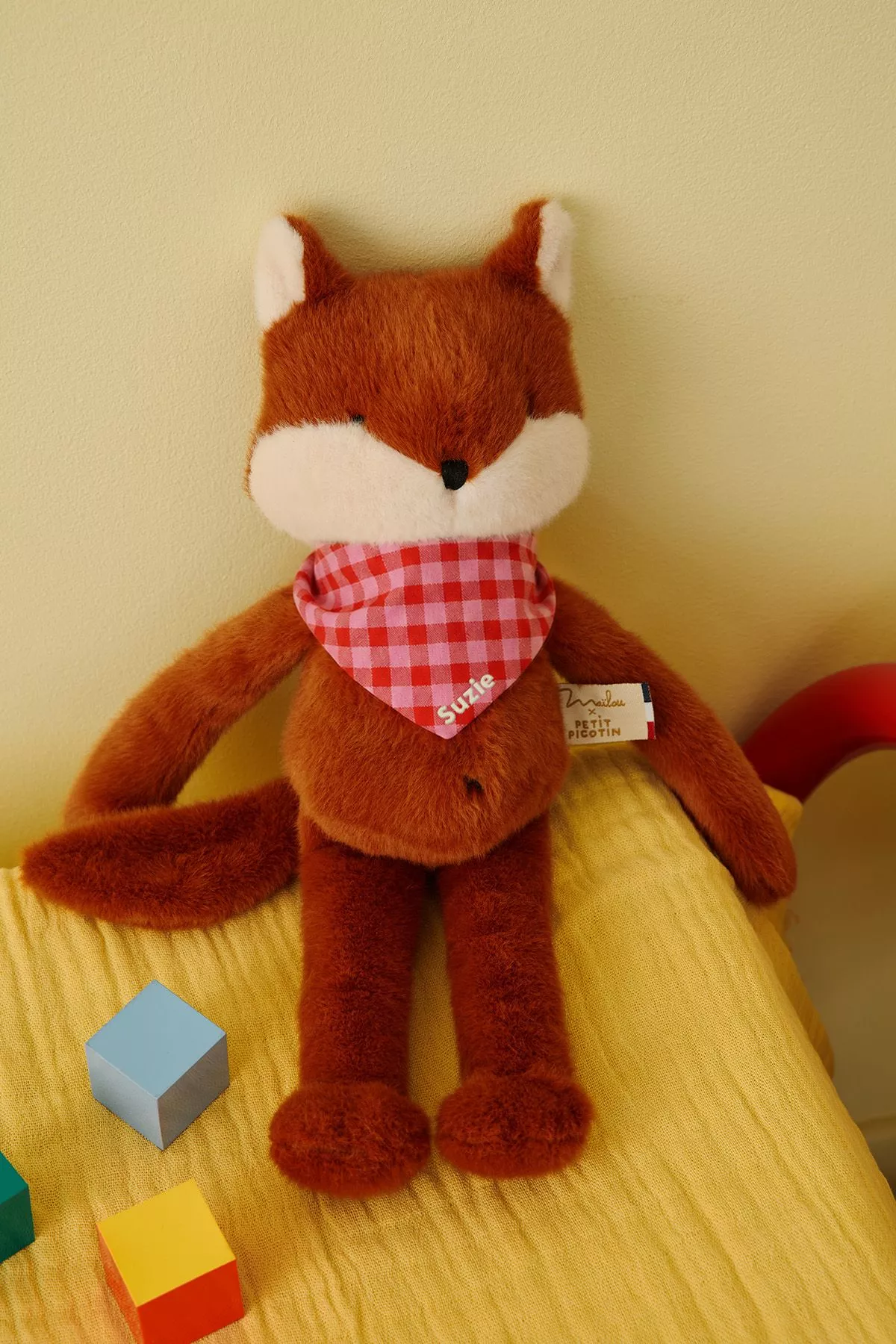 doudou renard bébé personnalisable cadeau naissance made in france