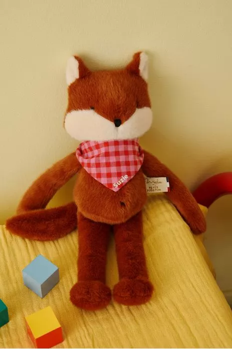 doudou renard bébé personnalisable cadeau naissance made in france