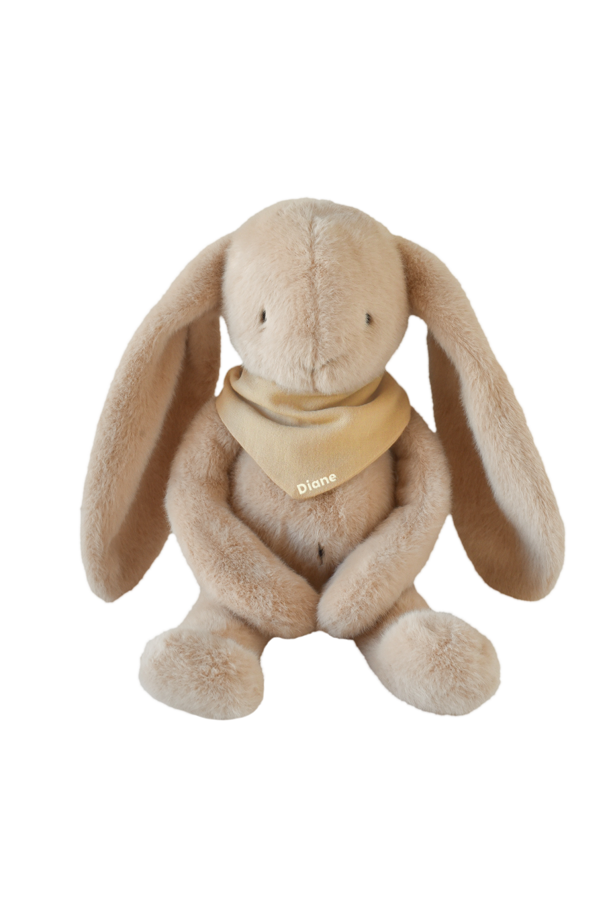 Personalizable baby bunny lovey, made-in-France newborn gift