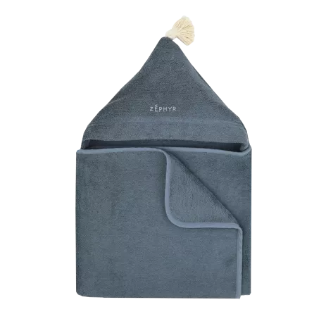 personalizable baby hooded bath towel in soft, absorbent terry cloth