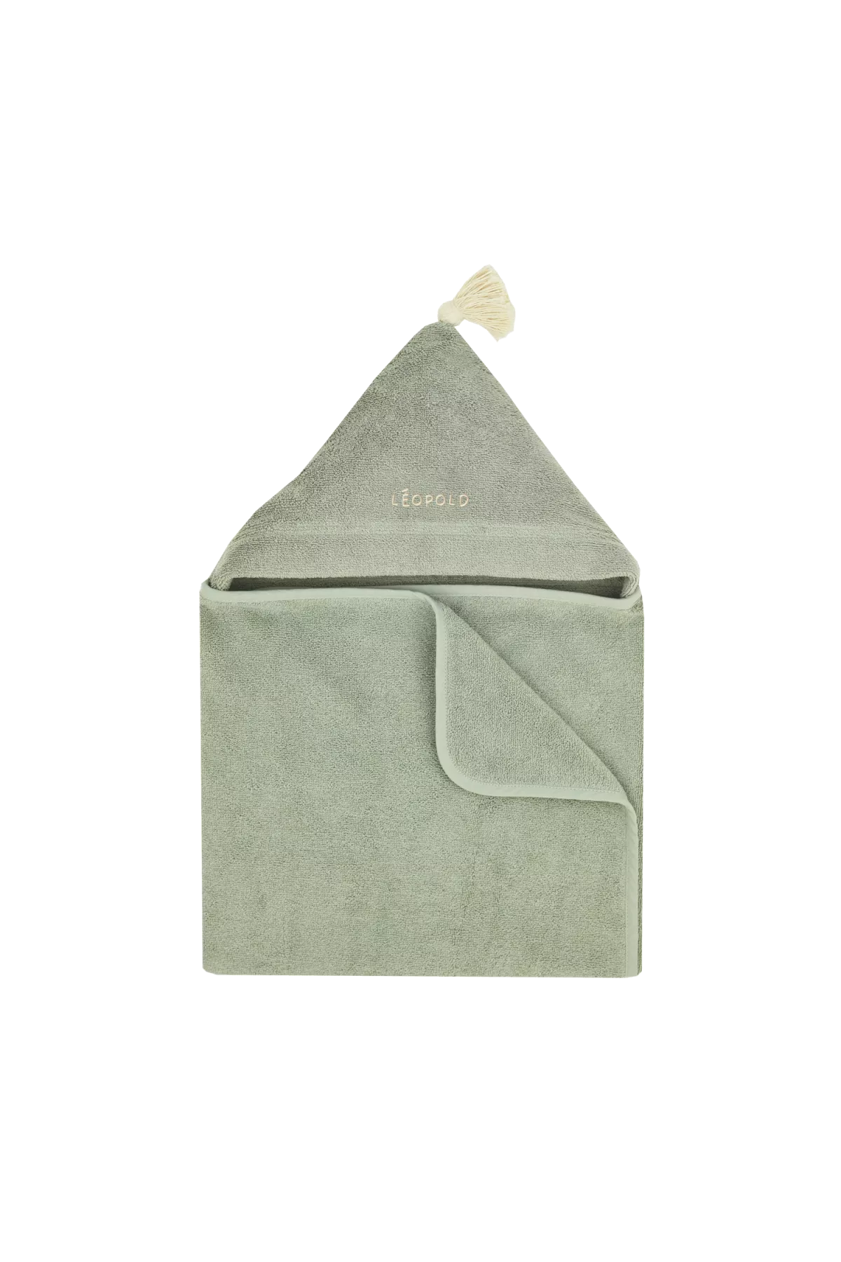 personalizable baby hooded bath towel in soft, absorbent terry cloth