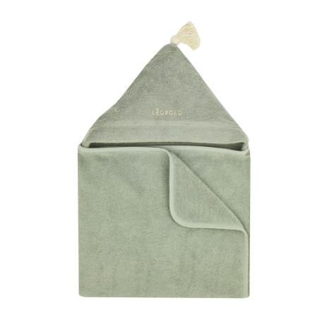 personalizable baby hooded bath towel in soft, absorbent terry cloth