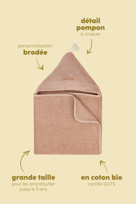 capa de baño para bebé personalizable de rizo absorbente y suave