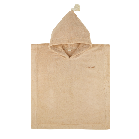 Personalizable kids’ poncho for bath and beach in soft terry cloth
