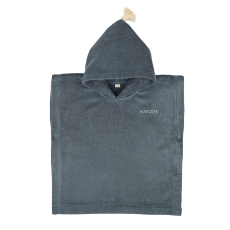 Personalizable kids’ poncho for bath and beach in soft terry cloth