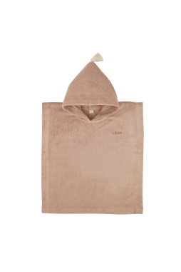 Personalizable kids’ poncho for bath and beach in soft terry cloth