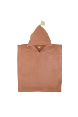 Personalizable kids’ poncho for bath and beach in soft terry cloth