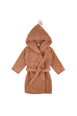 Personalizable kids’ bathrobe in soft terry cloth