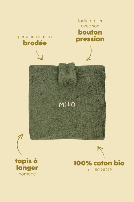 tapis à langer pliable de voyage pour bébé personnalisable