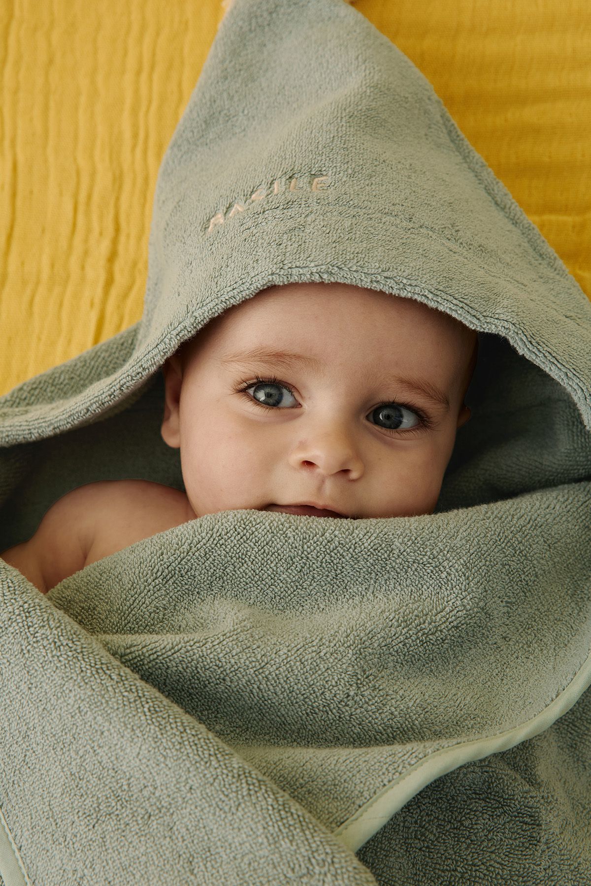 capa de baño para bebé personalizable de rizo absorbente y suave