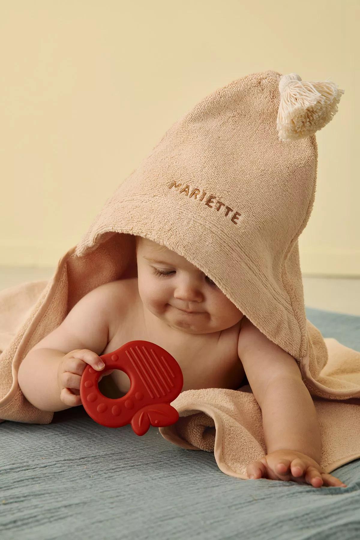 capa de baño para bebé personalizable de rizo absorbente y suave