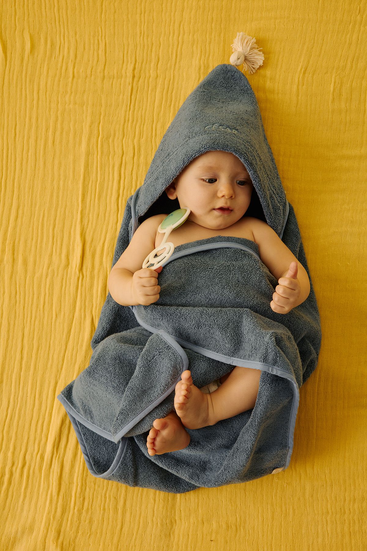 capa de baño para bebé personalizable de rizo absorbente y suave