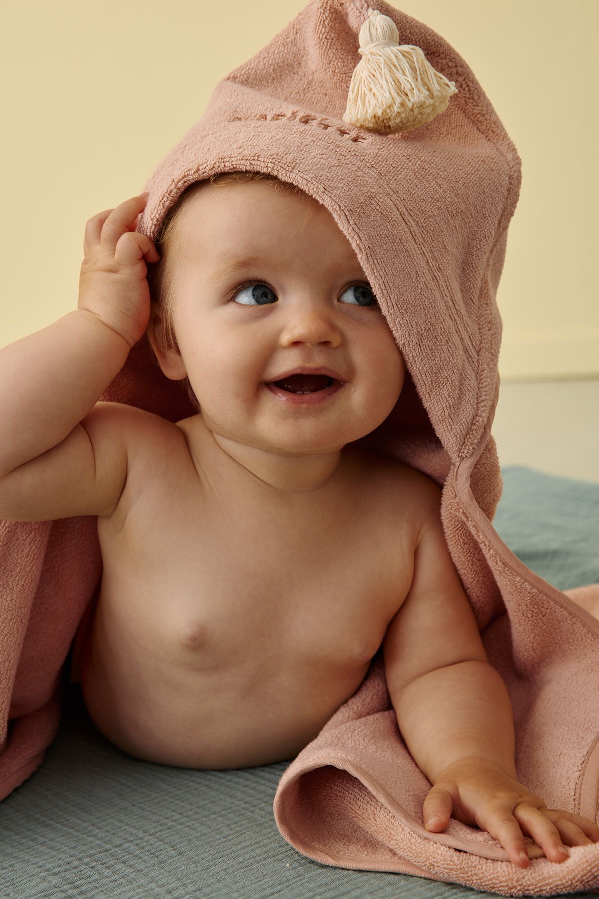 capa de baño para bebé personalizable de rizo absorbente y suave