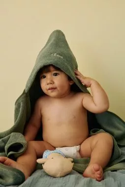 capa de baño para bebé personalizable de rizo absorbente y suave