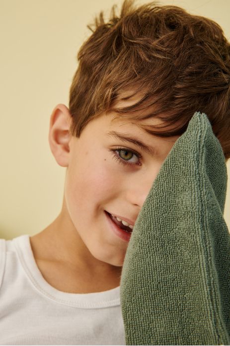 manopla de baño personalizable para niños y adultos de rizo suave
