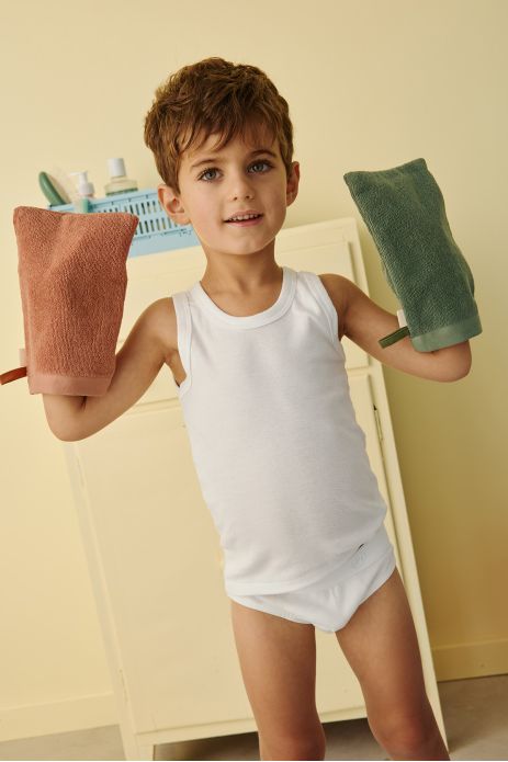 manopla de baño personalizable para niños y adultos de rizo suave