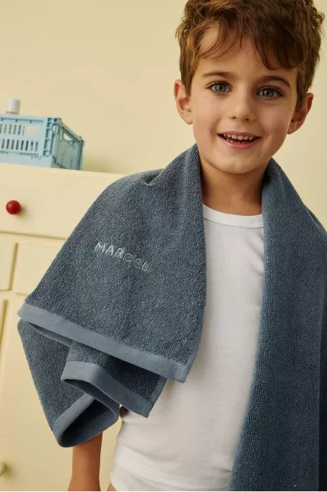 serviette de toilette et bain éponge personnalisable pour enfant