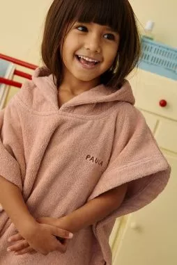 poncho enfant personnalisable pour bain et plage éponge moelleuse