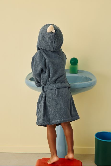 Personalizable kids’ bathrobe in soft terry cloth