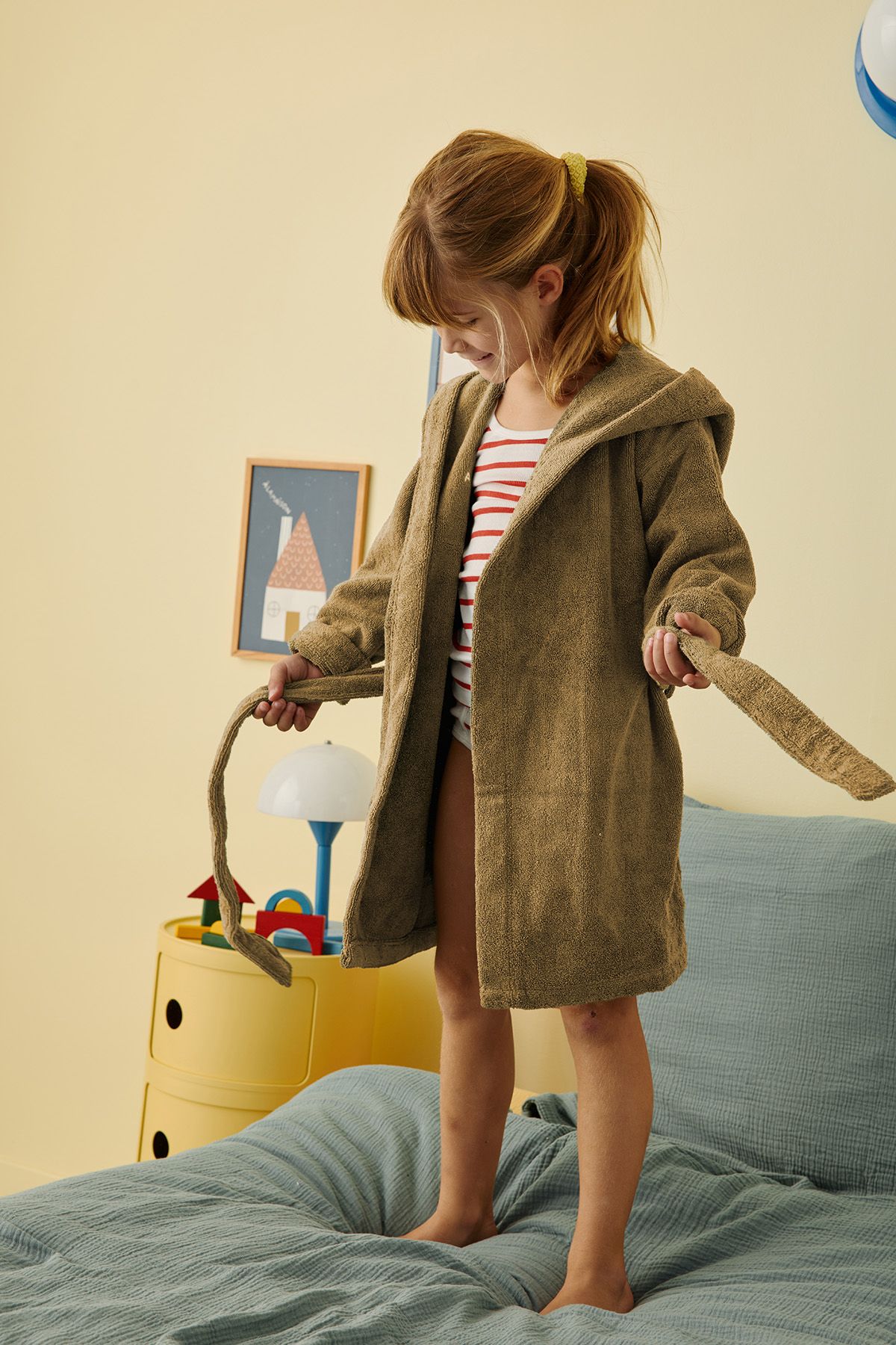 peignoir enfant personnalisable en éponge moelleuse