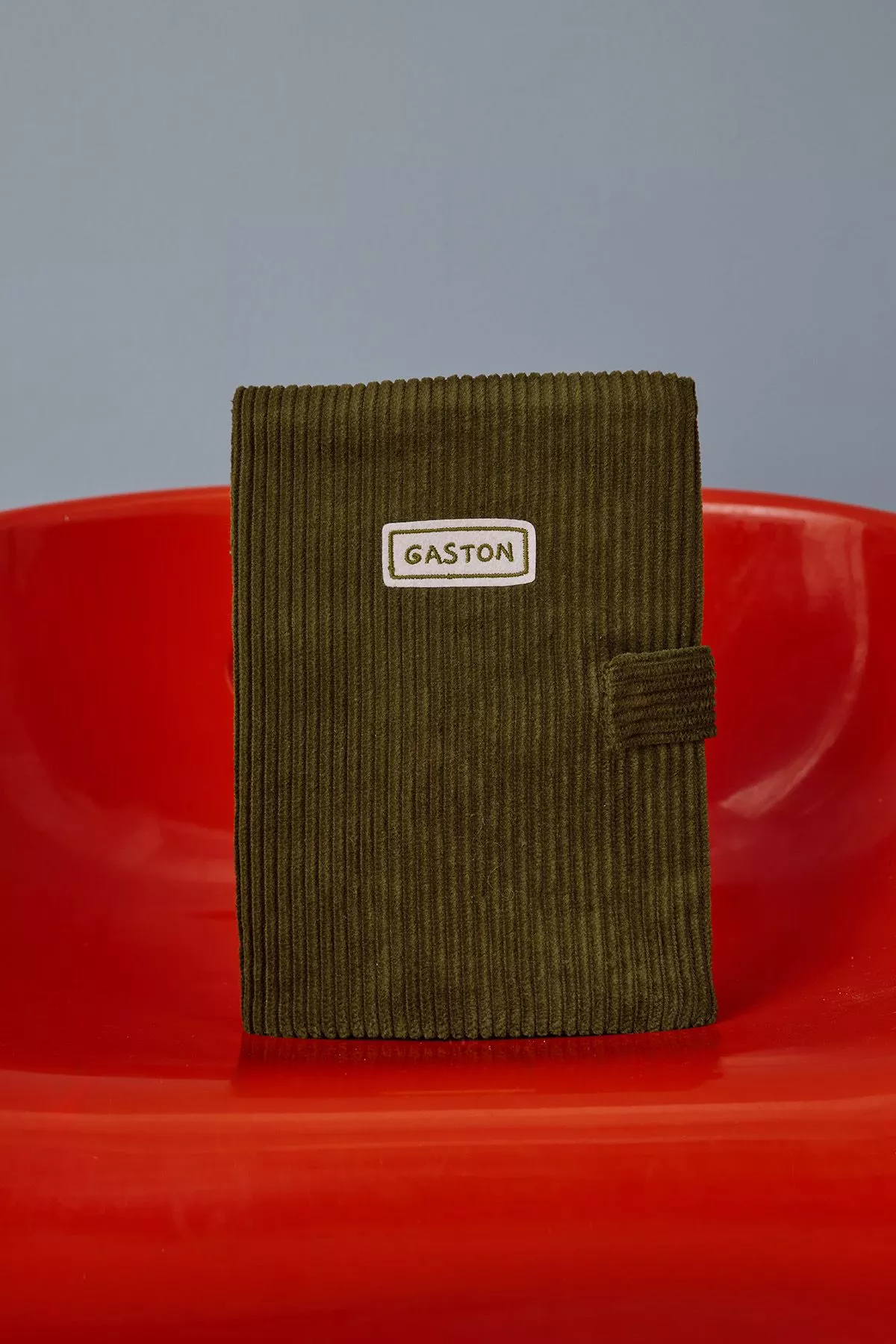 Funda personalizada de pana para la cartilla de salud del bebé