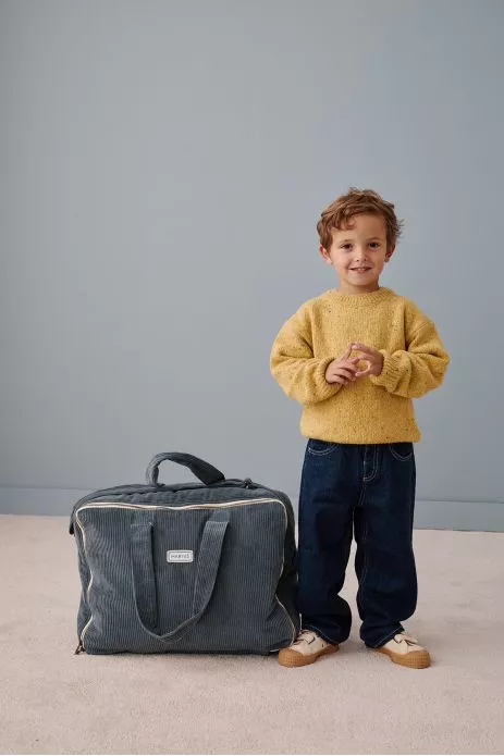 Maleta personalizada de pana para bebés, niños y padres