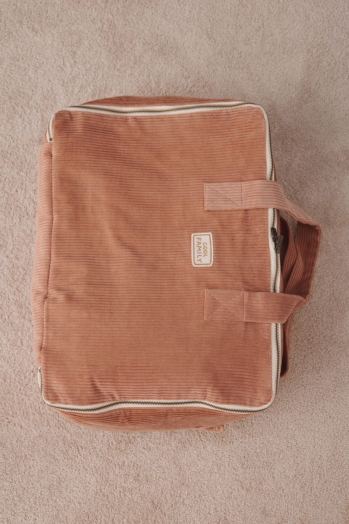 valise personnalisée en velours côtelé bébé enfant parent