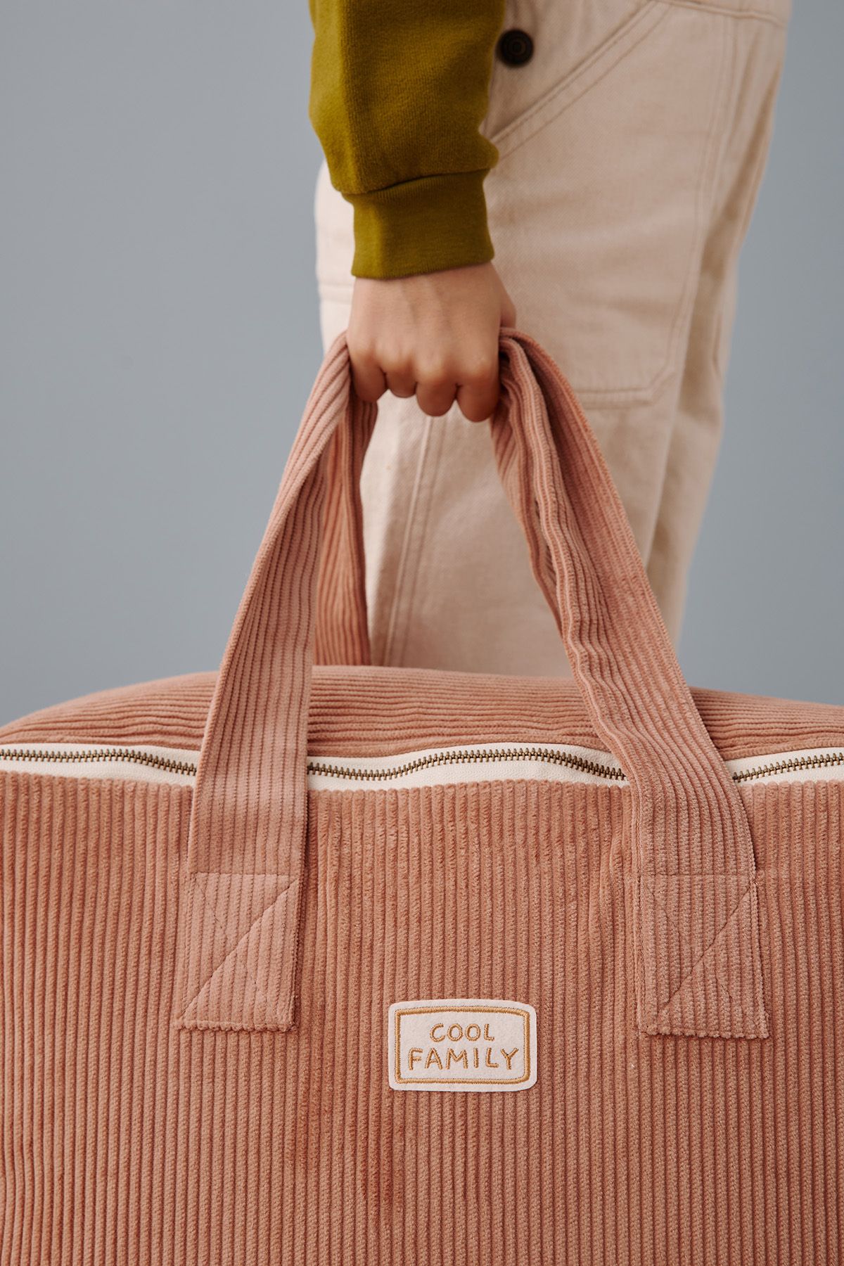 valise personnalisée en velours côtelé bébé enfant parent
