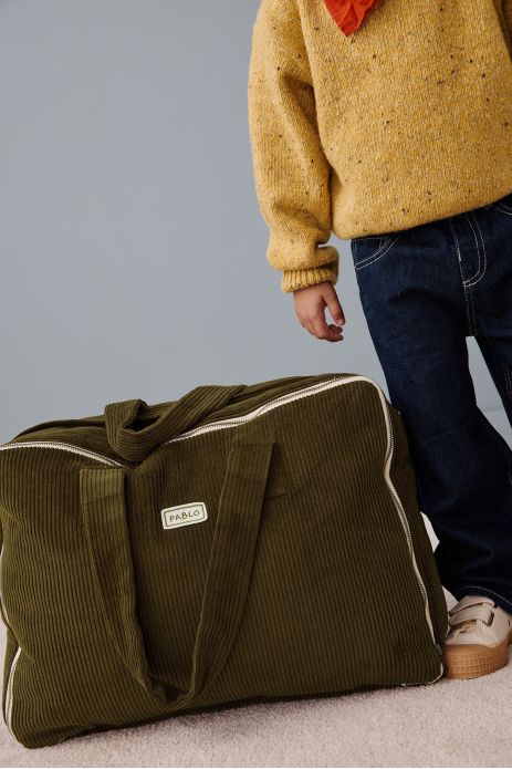 Maleta personalizada de pana para bebés, niños y padres