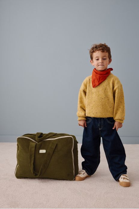 Maleta personalizada de pana para bebés, niños y padres