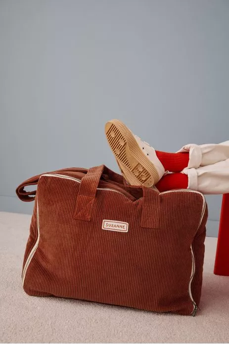 personalized corduroy suitcase for babies, kids, and parents