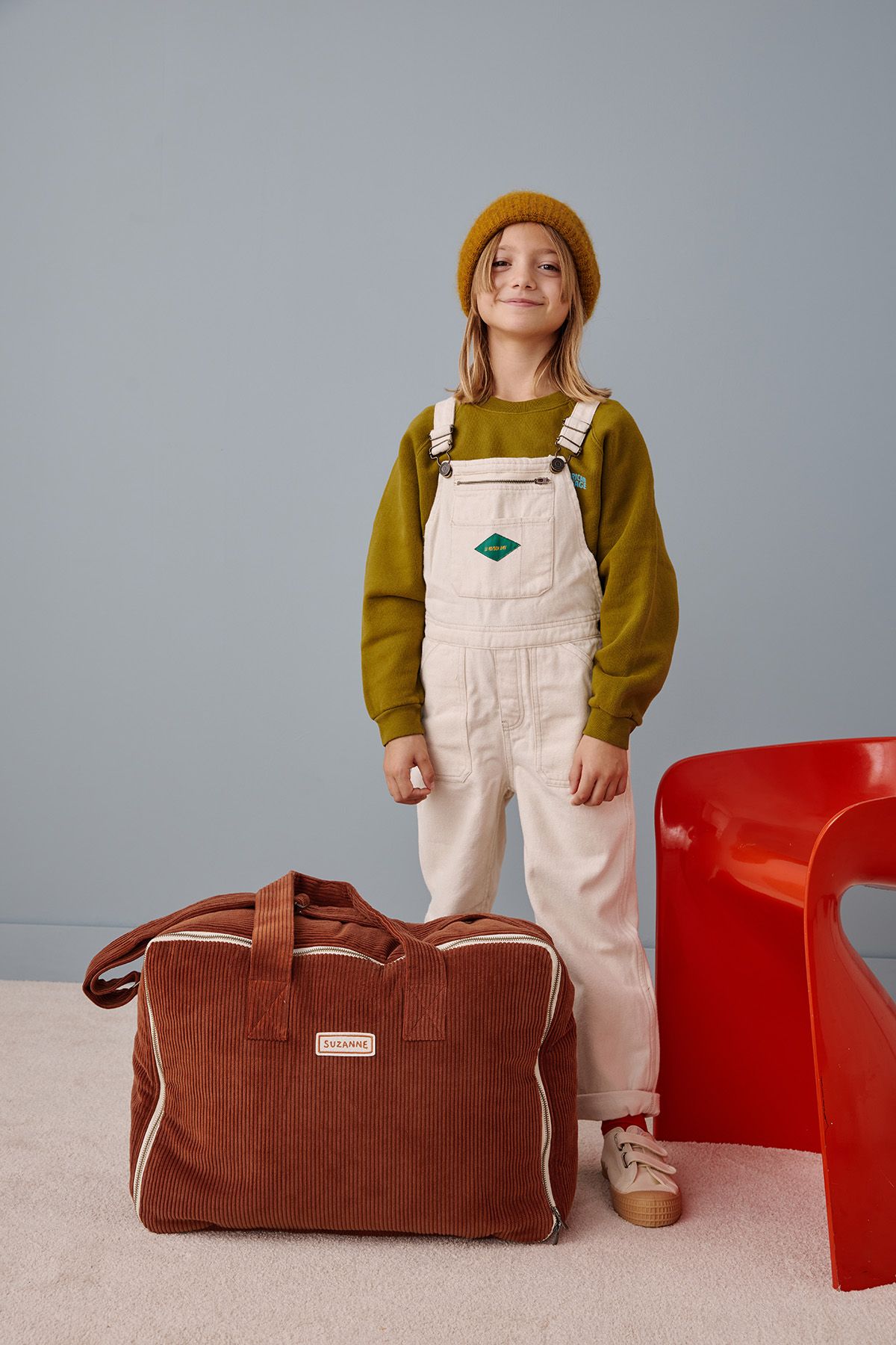 Maleta personalizada de pana para bebés, niños y padres