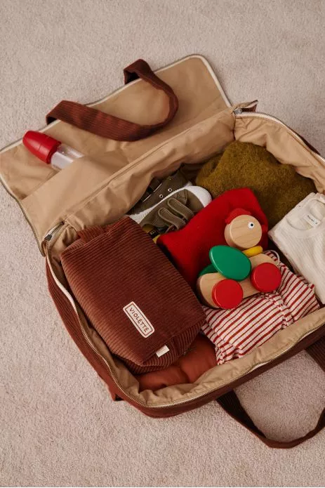 Maleta personalizada de pana para bebés, niños y padres