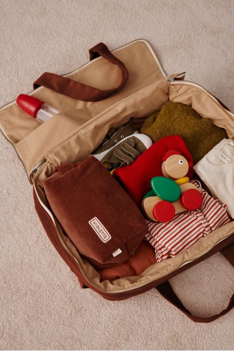 personalized corduroy suitcase for babies, kids, and parents
